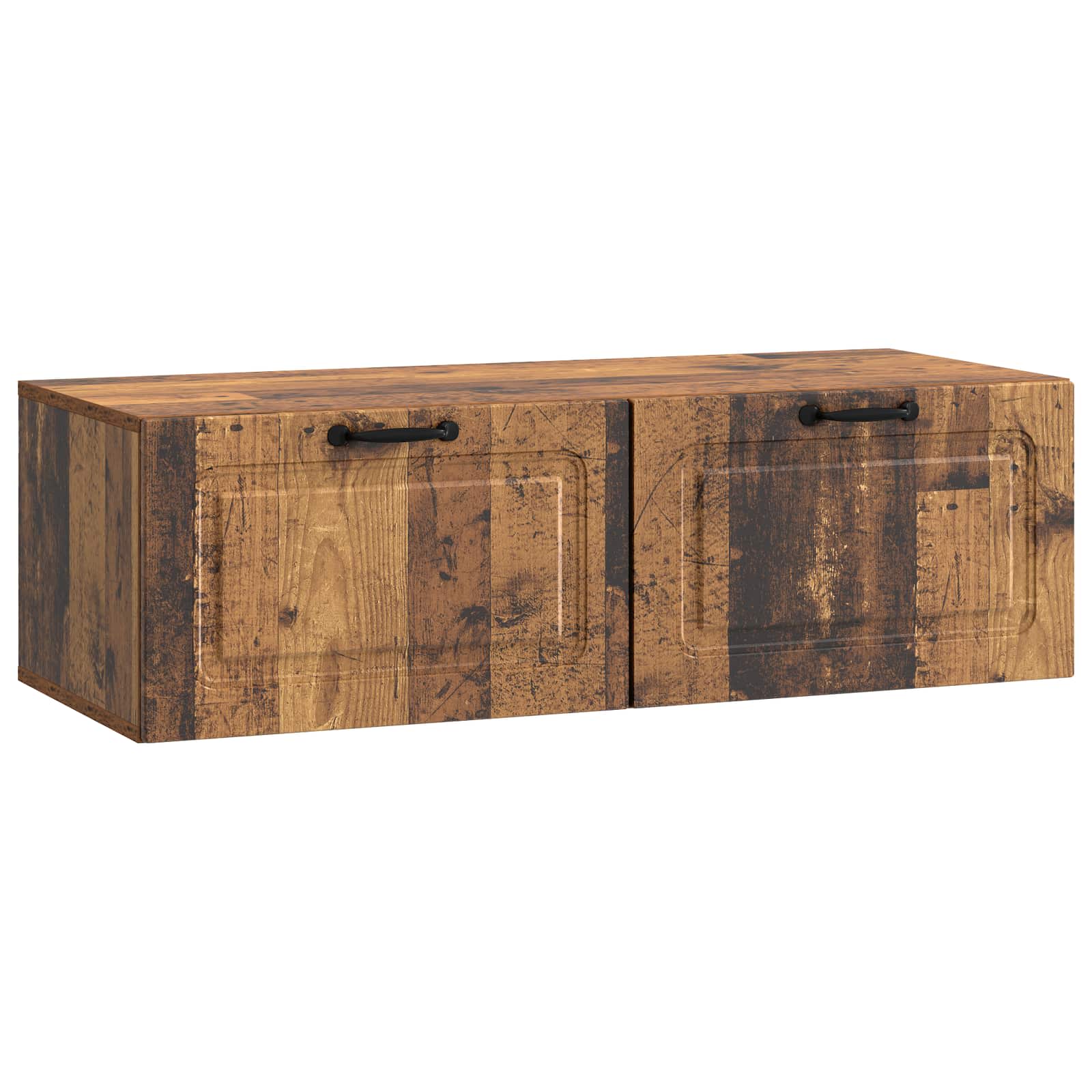Wandmontierter TV-Schrank Altholz 98 x 41 x 30 cm Holzwerkstoff