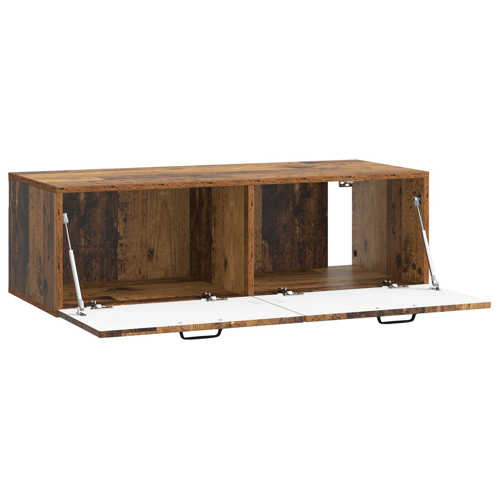 Wandmontierter TV-Schrank Altholz 98 x 41 x 30 cm Holzwerkstoff