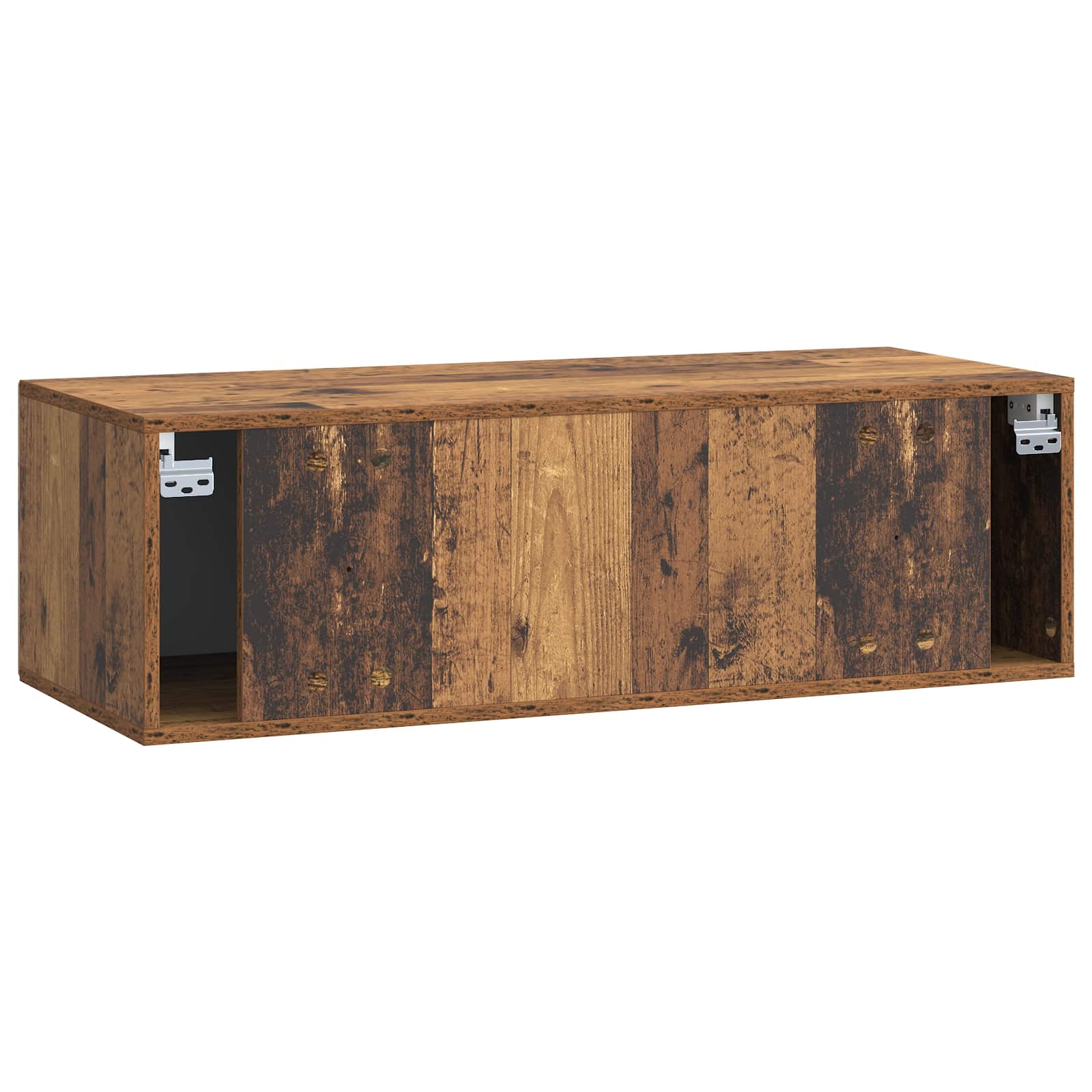 Wandmontierter TV-Schrank Altholz 98 x 41 x 30 cm Holzwerkstoff