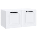 Wandmontierter TV-Schrank Weiß 59,5 x 31 x 30 cm Holzwerkstoff