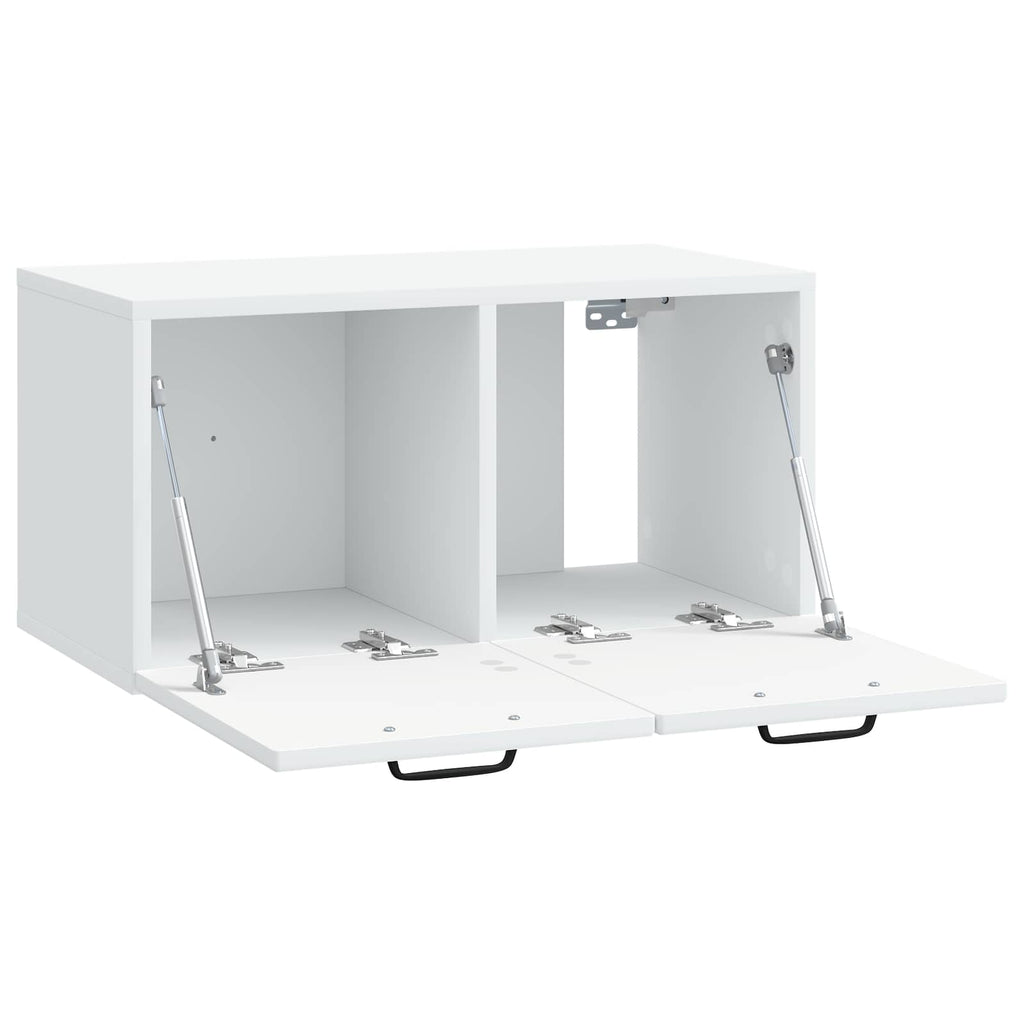 Wandmontierter TV-Schrank Weiß 59,5 x 31 x 30 cm Holzwerkstoff