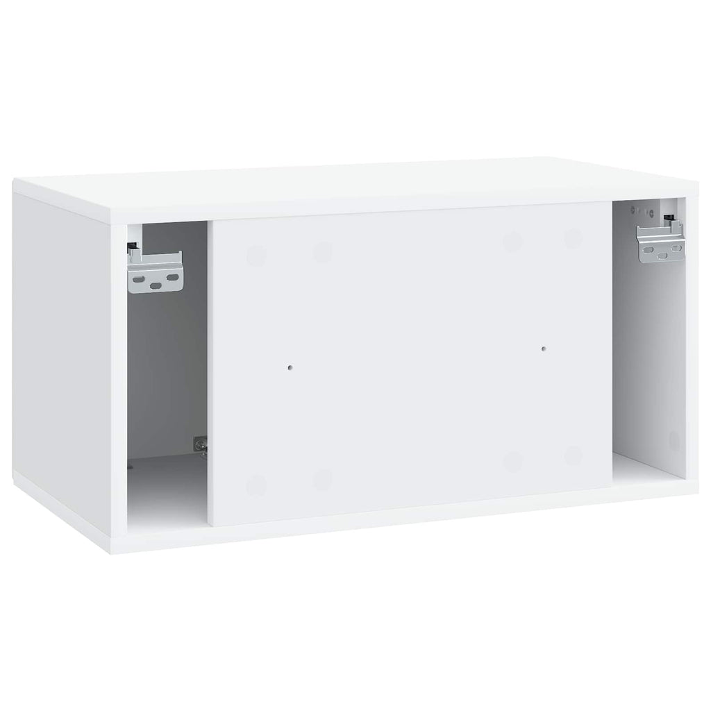 Wandmontierter TV-Schrank Weiß 59,5 x 31 x 30 cm Holzwerkstoff
