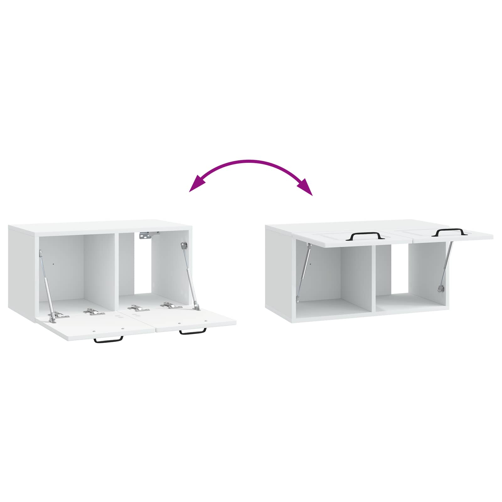 Wandmontierter TV-Schrank Weiß 59,5 x 31 x 30 cm Holzwerkstoff