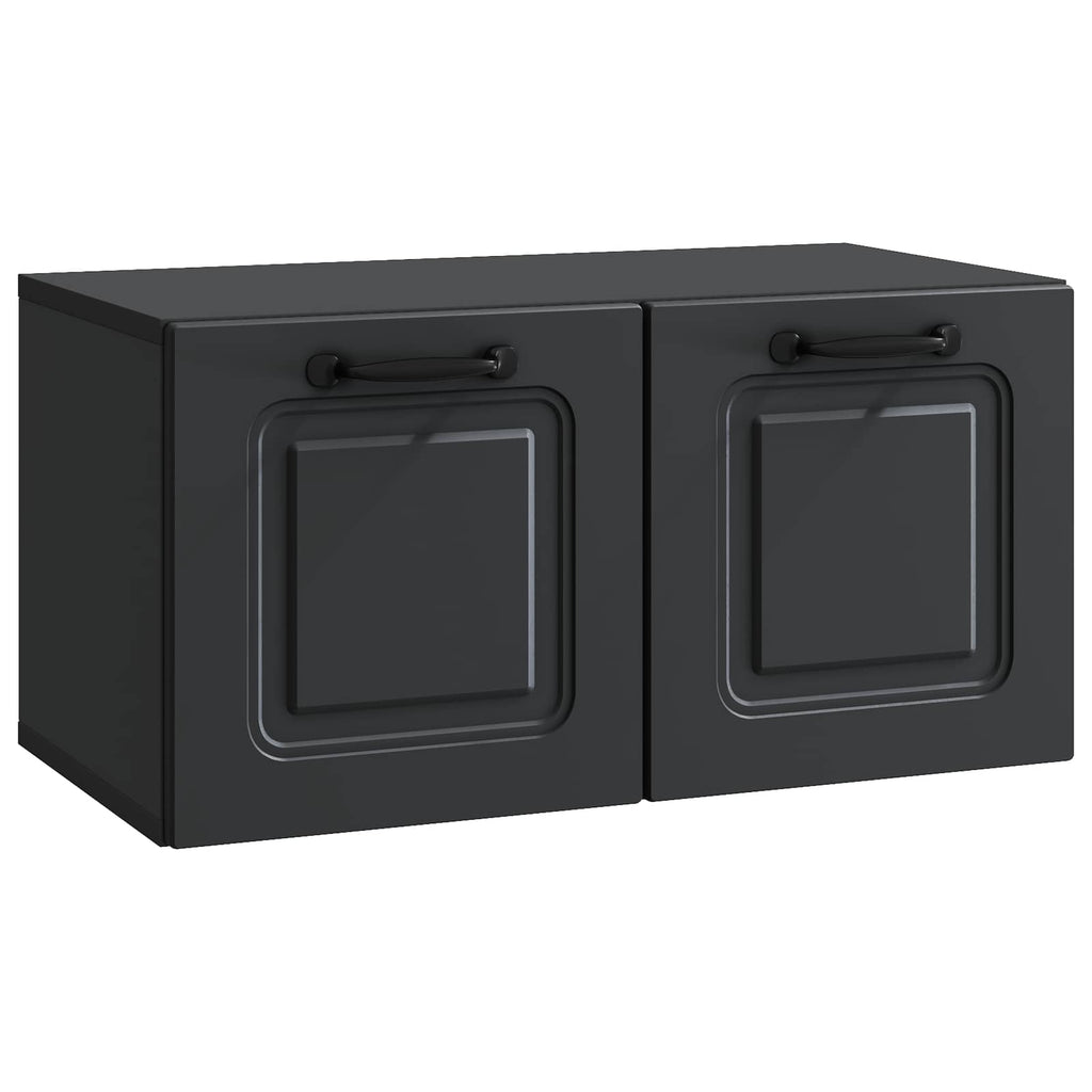 Wandmontierter TV-Schrank Schwarz 59,5 x 31 x 30 cm