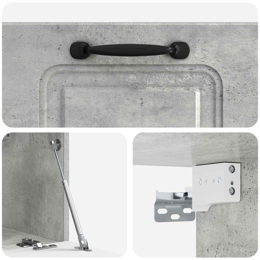Wandmontierter TV-Schrank Betongrau 59,5 x 31 x 30 cm
