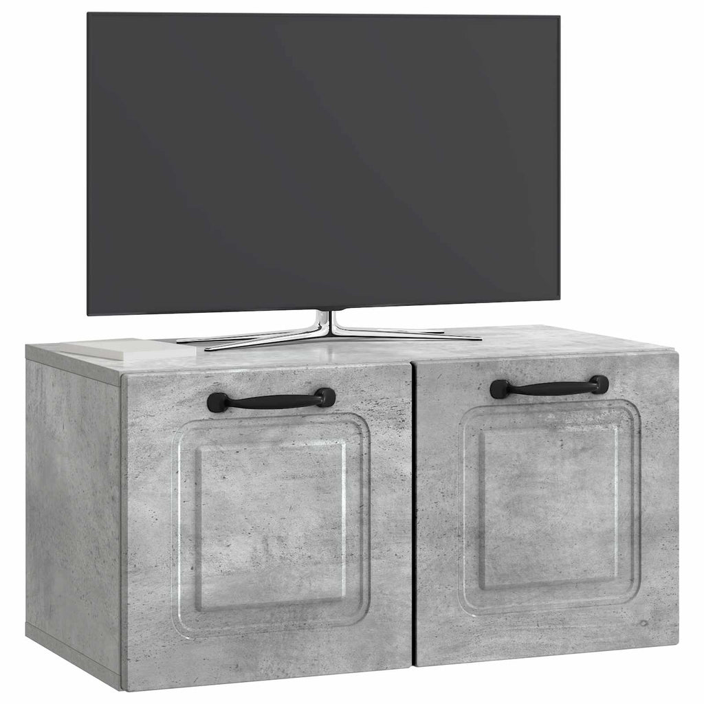 Wandmontierter TV-Schrank Betongrau 59,5 x 31 x 30 cm