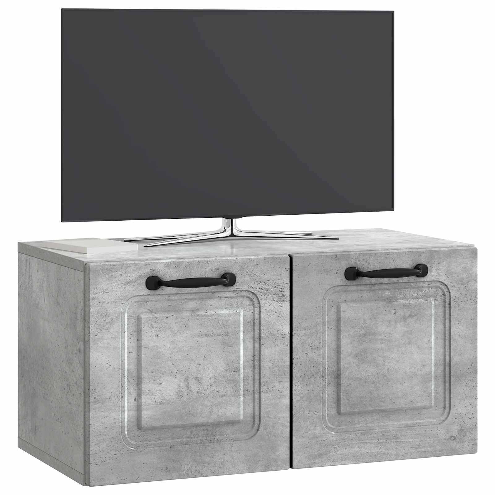 Wandmontierter TV-Schrank Betongrau 59,5 x 31 x 30 cm