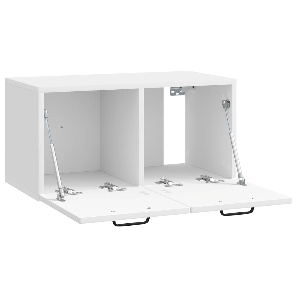 Wandmontierter TV-Schrank Hochglanz Weiß 59,5 x 31 x 30 cm