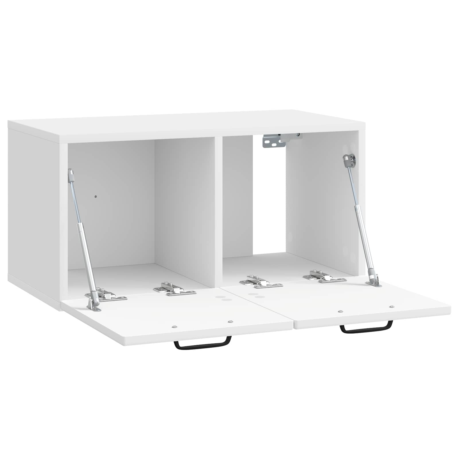 Wandmontierter TV-Schrank Hochglanz Weiß 59,5 x 31 x 30 cm