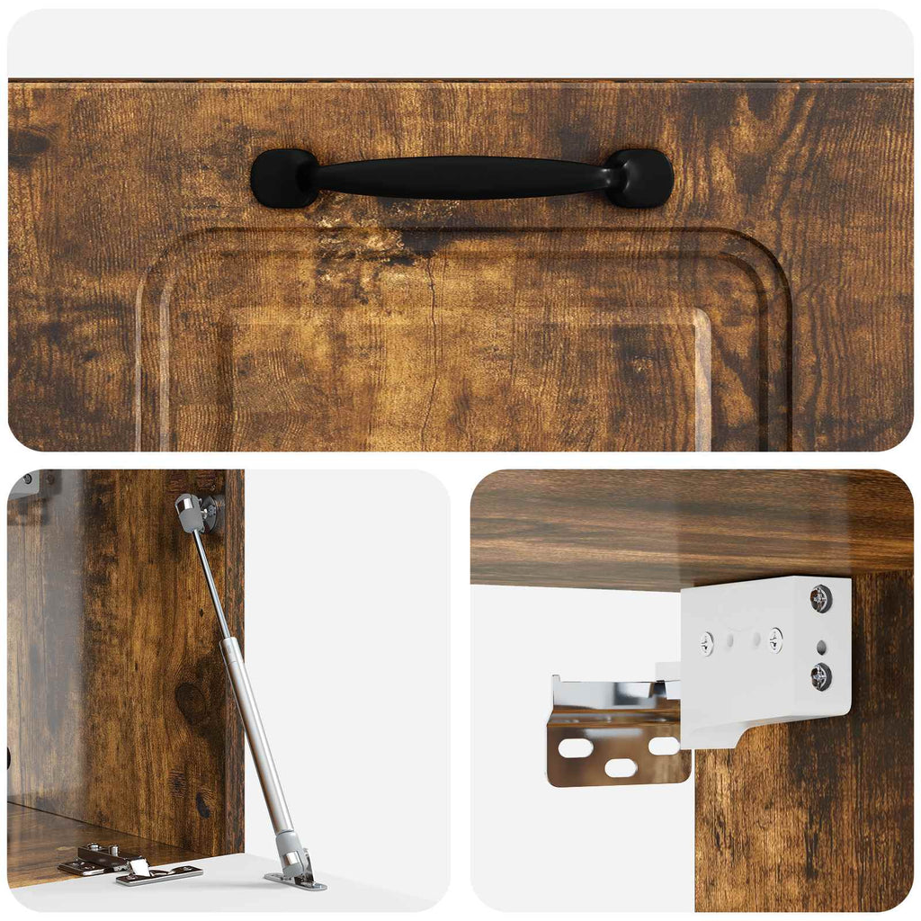 Wandmontierter TV-Schrank Geräucherte Eiche 59,5 x 31 x 30 cm