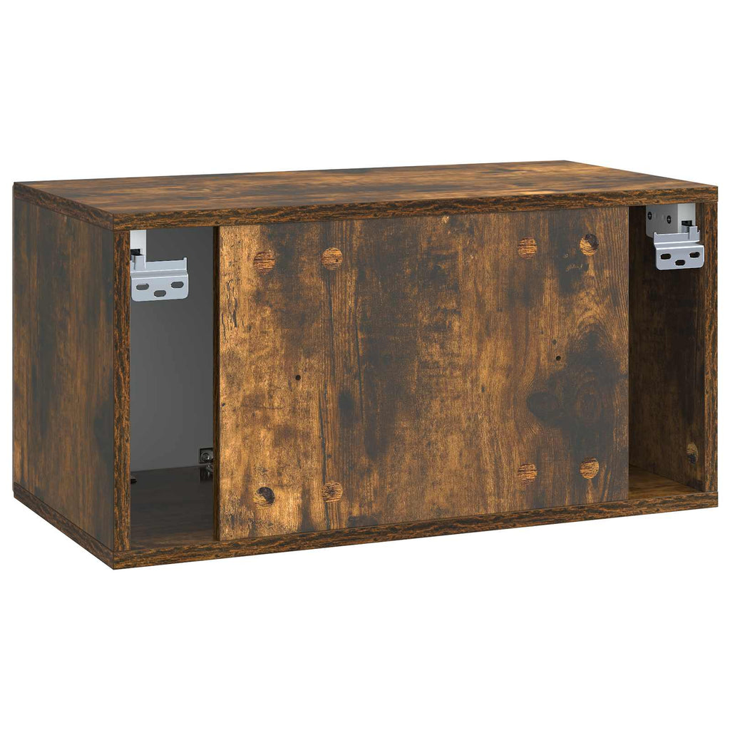 Wandmontierter TV-Schrank Geräucherte Eiche 59,5 x 31 x 30 cm