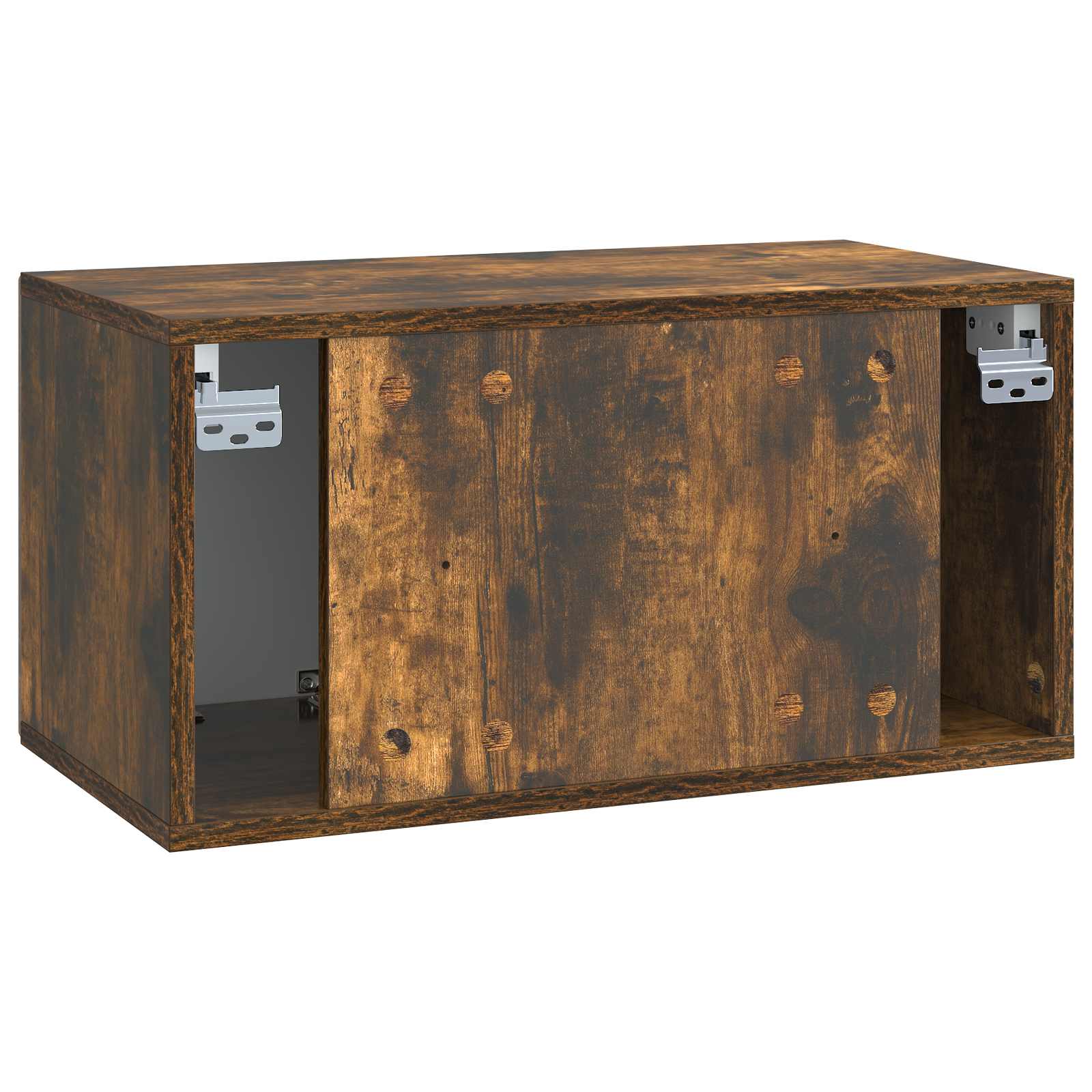 Wandmontierter TV-Schrank Geräucherte Eiche 59,5 x 31 x 30 cm