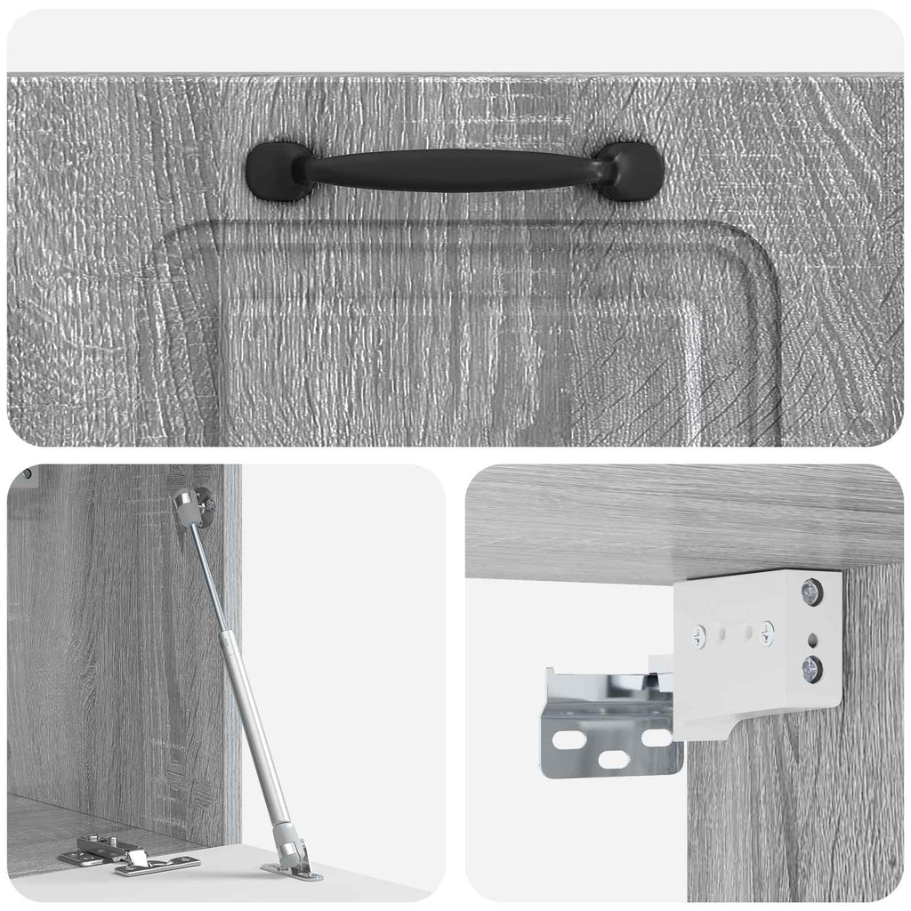Wandmontierter TV-Schrank Graues Sonoma 59,5 x 31 x 30 cm