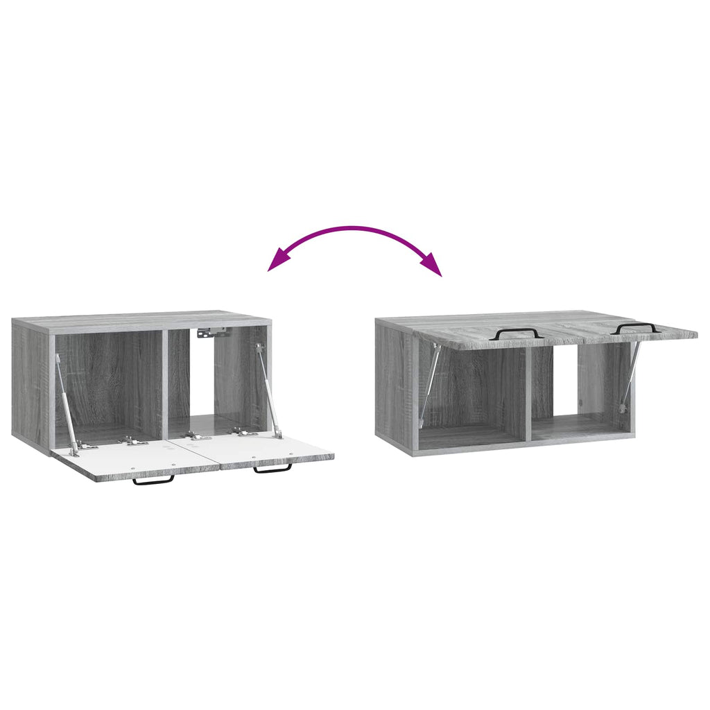 Wandmontierter TV-Schrank Graues Sonoma 59,5 x 31 x 30 cm