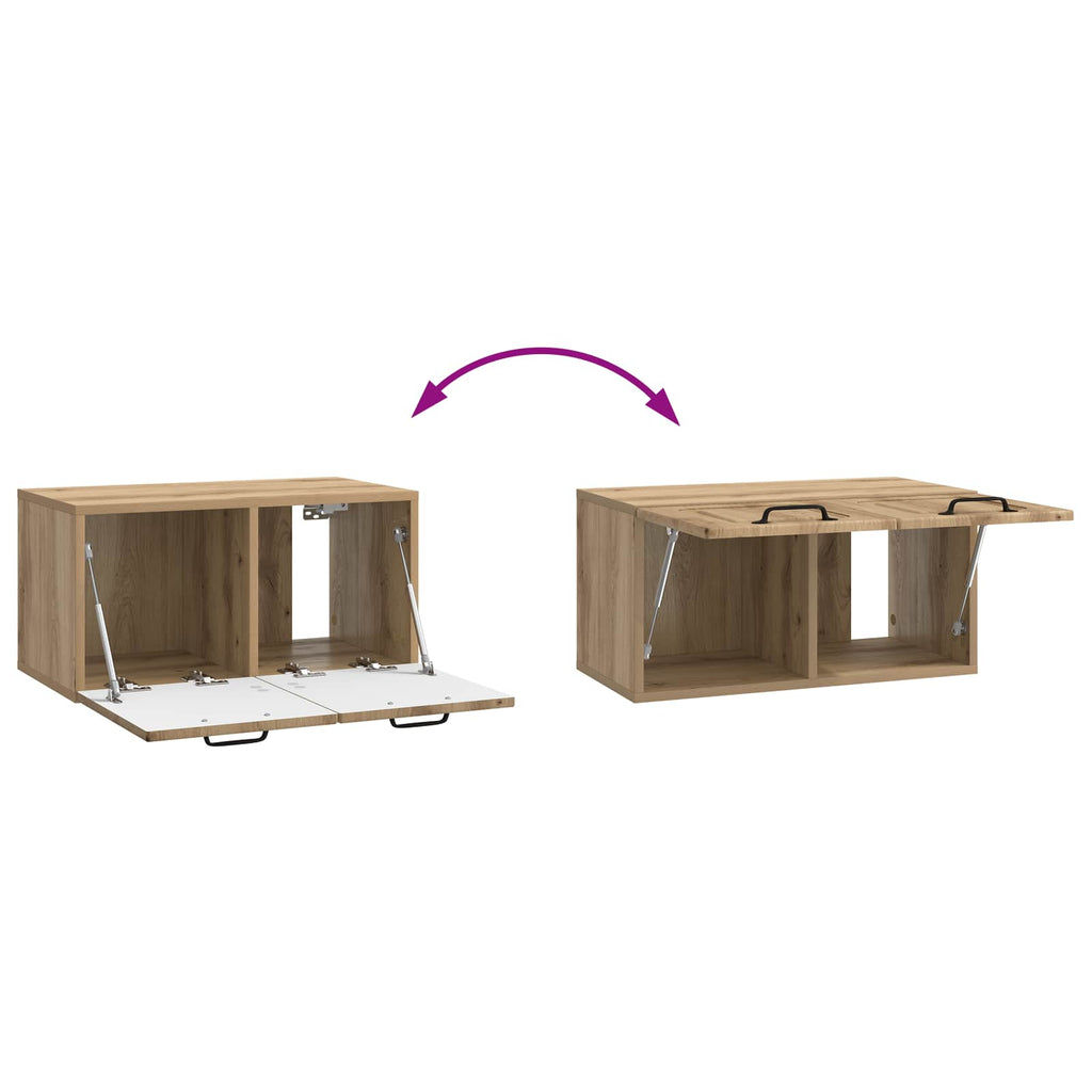 Wandmontierter TV-Schrank Artisan-Eiche 59,5 x 31 x 30 cm