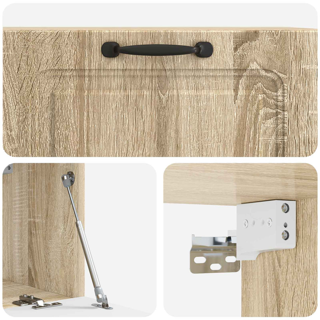 Wandmontierter TV-Schrank Sonoma-Eiche 78,5 x 31 x 30 cm