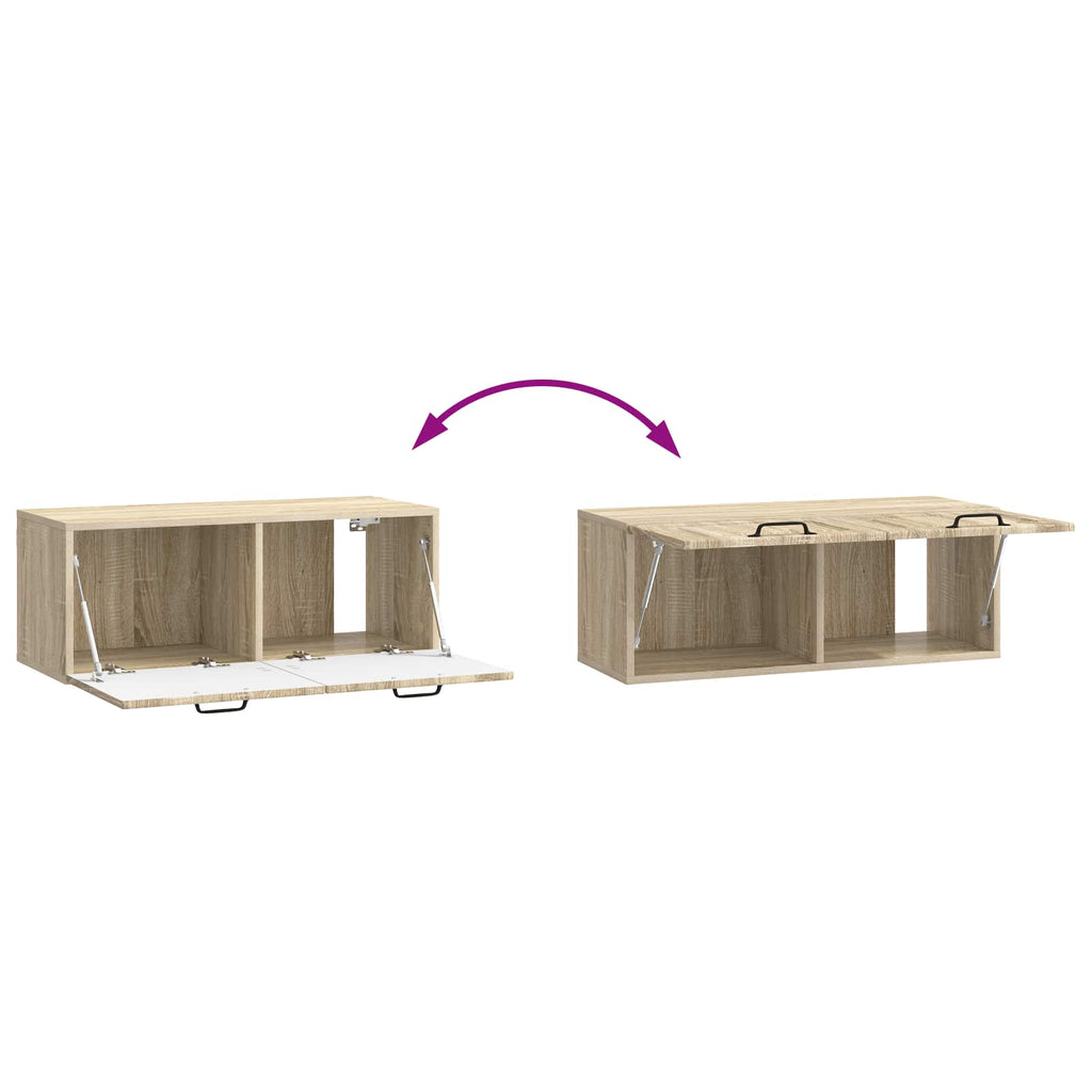 Wandmontierter TV-Schrank Sonoma-Eiche 78,5 x 31 x 30 cm