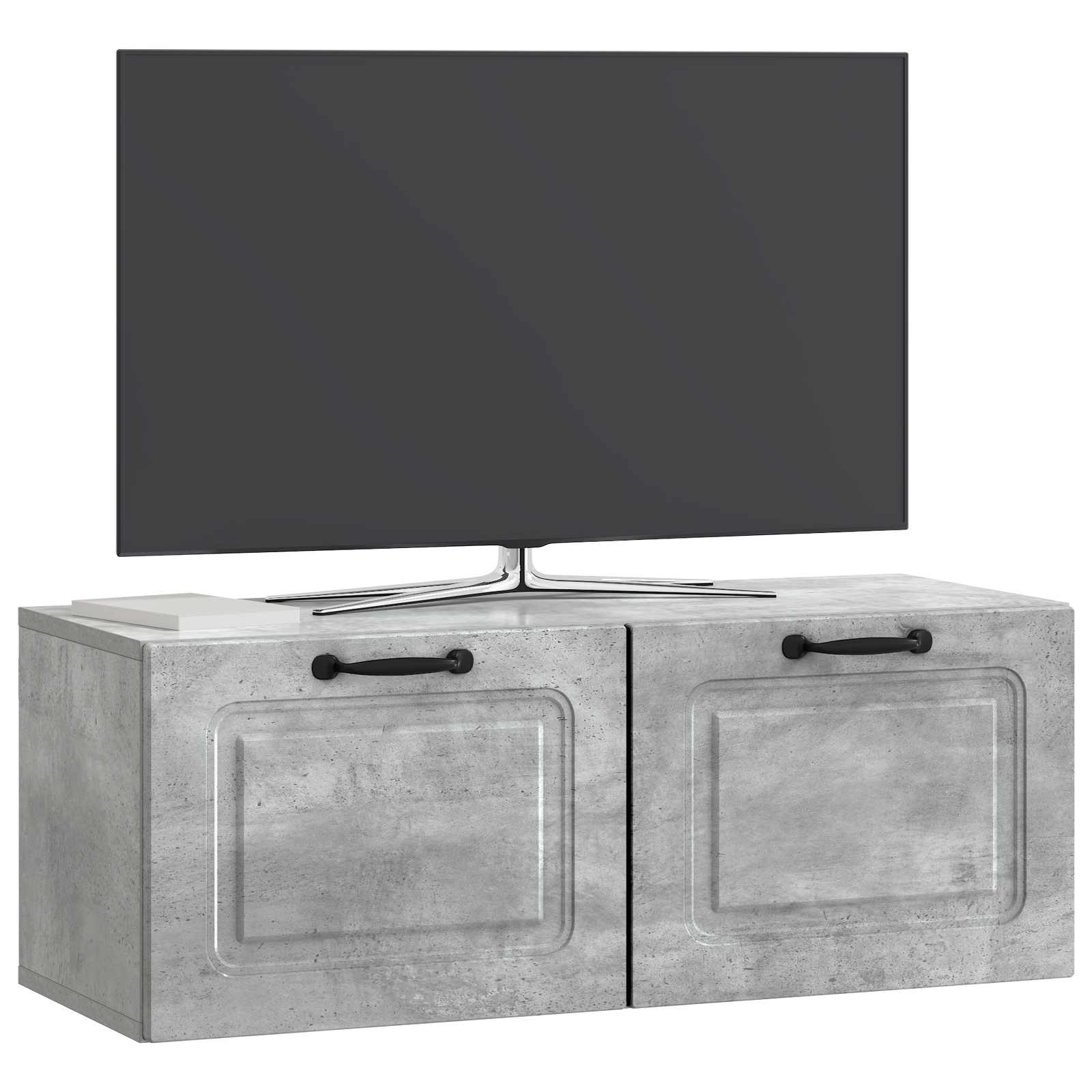 Wandmontierter TV-Schrank Betongrau 78,5 x 31 x 30 cm