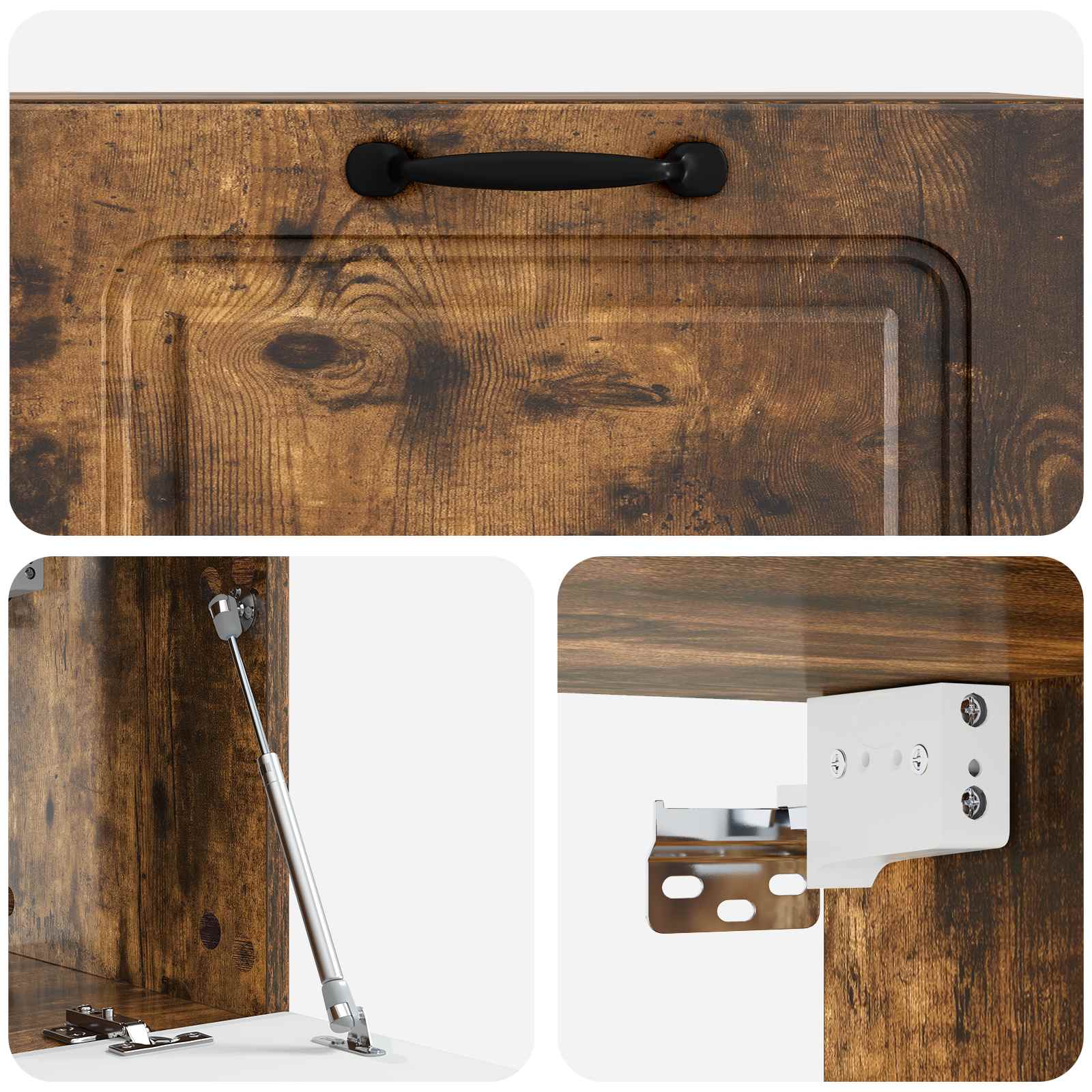 Wandmontierter TV-Schrank Geräucherte Eiche 78,5 x 31 x 30 cm