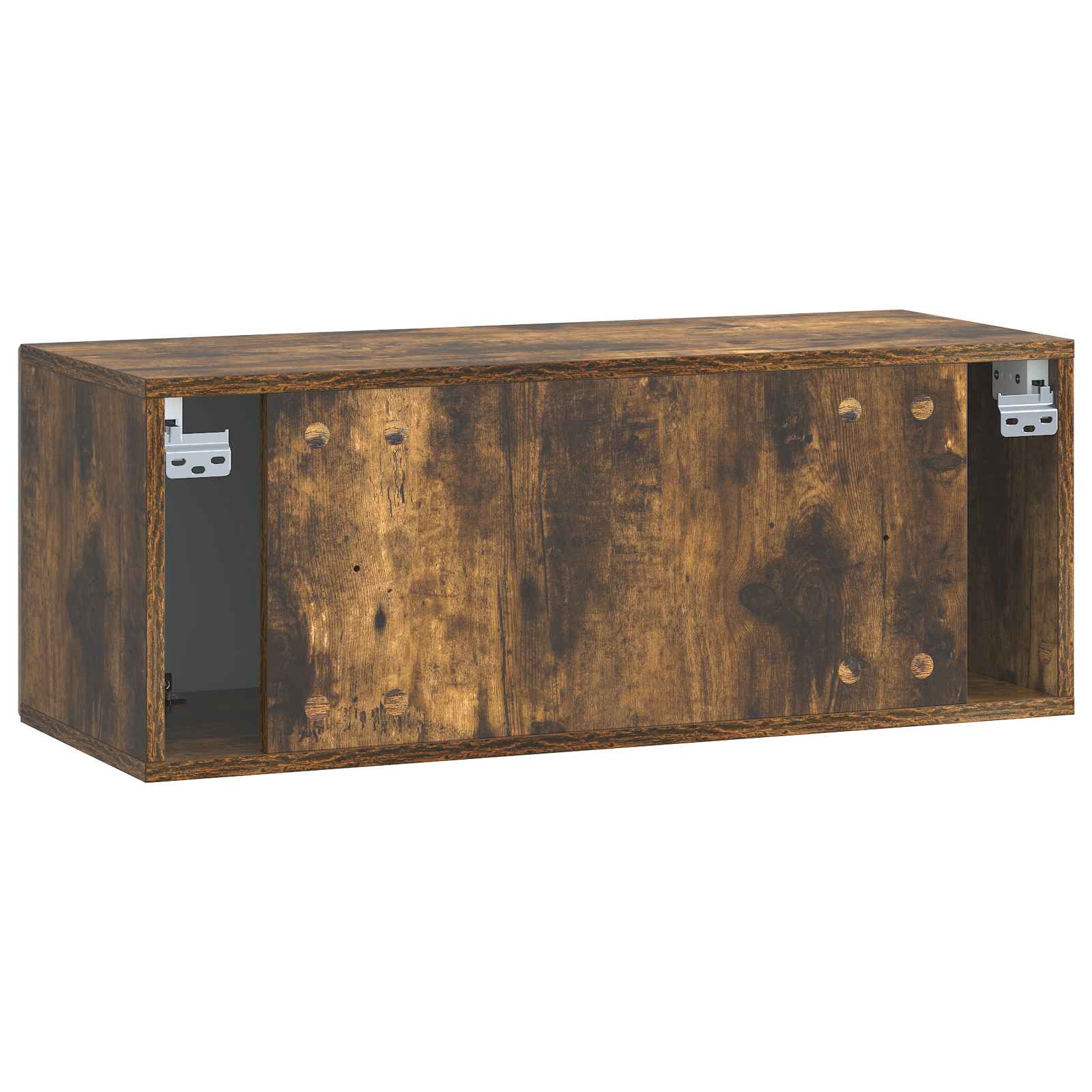 Wandmontierter TV-Schrank Geräucherte Eiche 78,5 x 31 x 30 cm