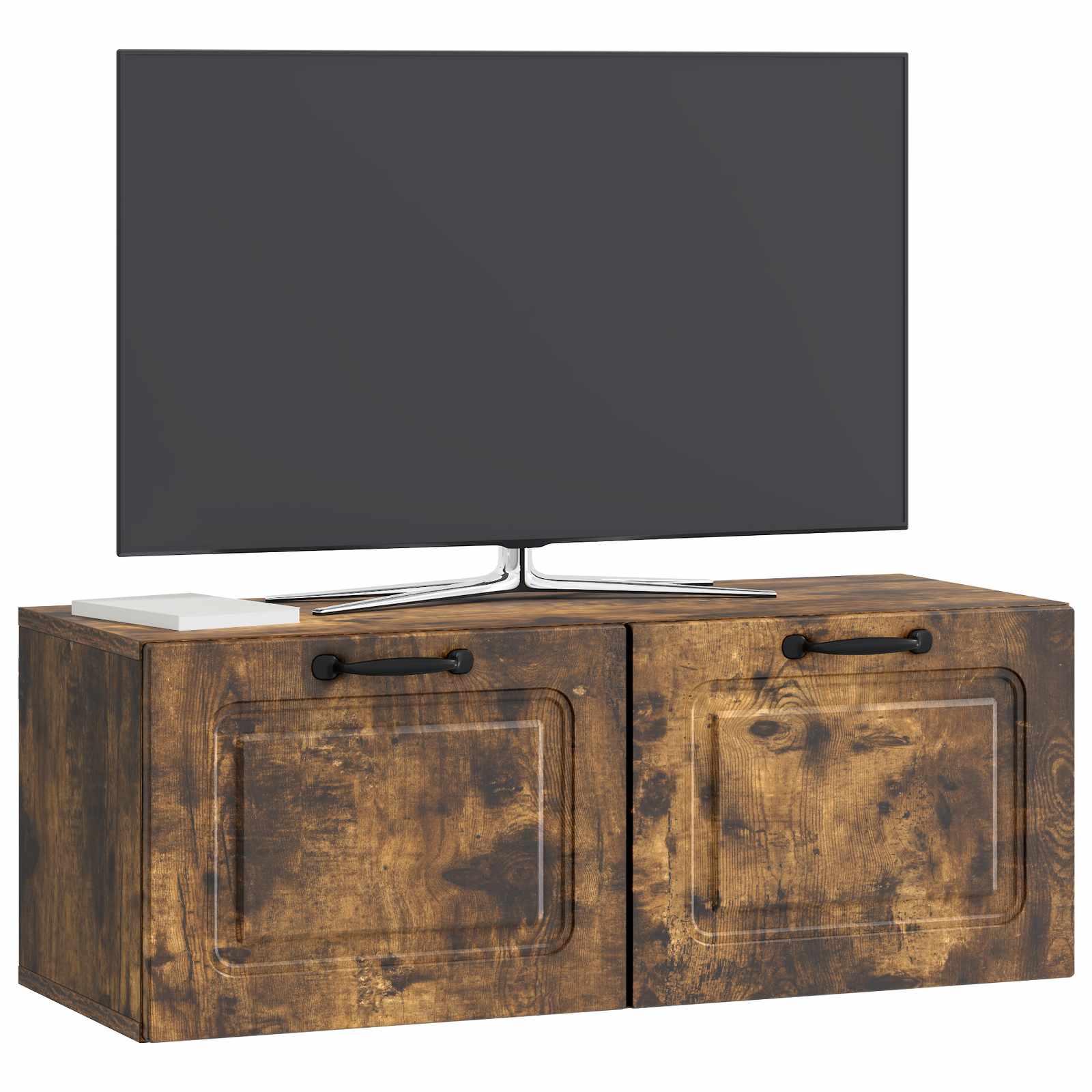 Wandmontierter TV-Schrank Geräucherte Eiche 78,5 x 31 x 30 cm