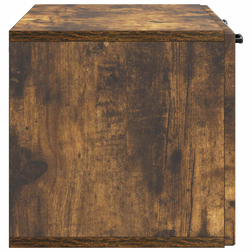 Wandmontierter TV-Schrank Geräucherte Eiche 78,5 x 31 x 30 cm