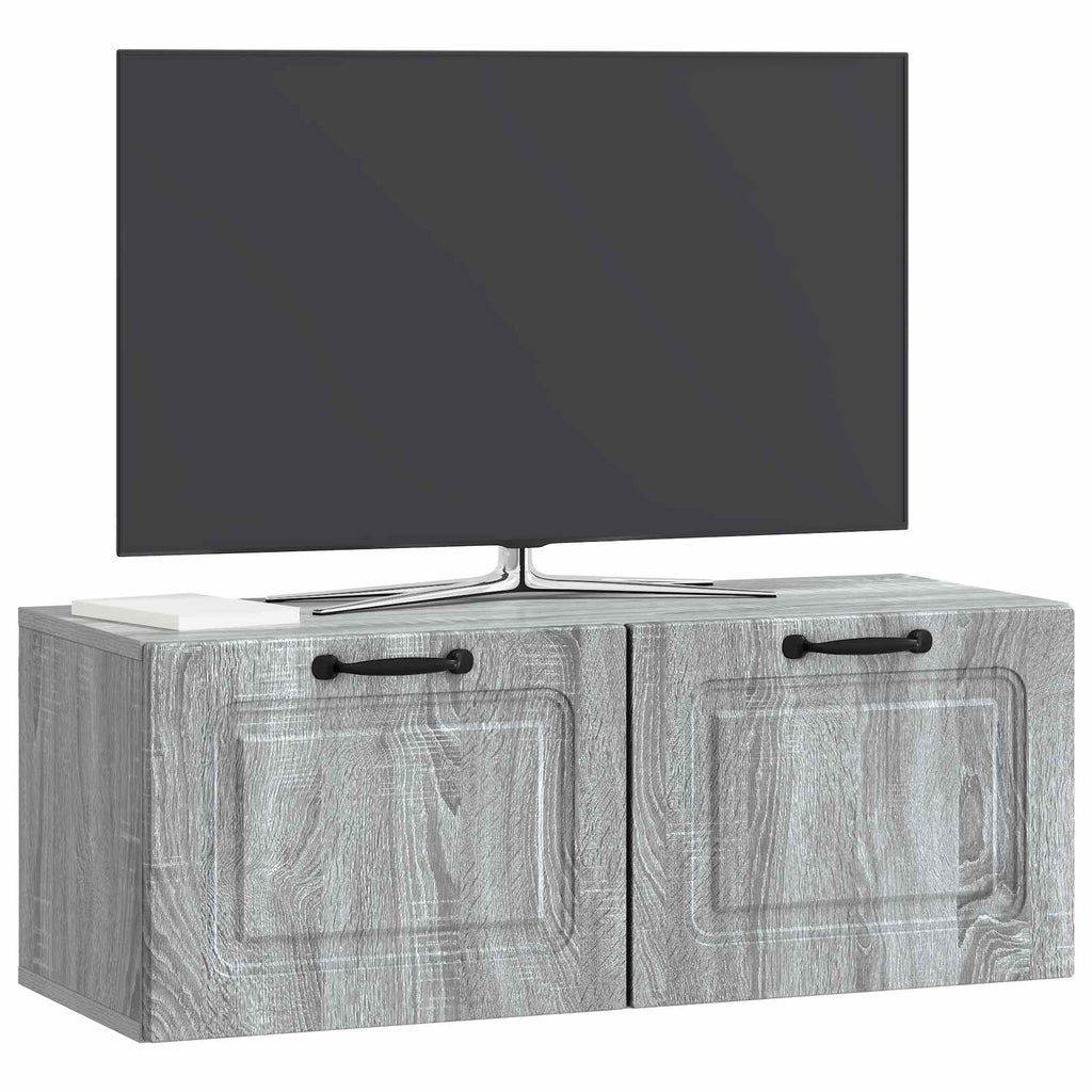 Wandmontierter TV-Schrank Graues Sonoma 78,5 x 31 x 30 cm