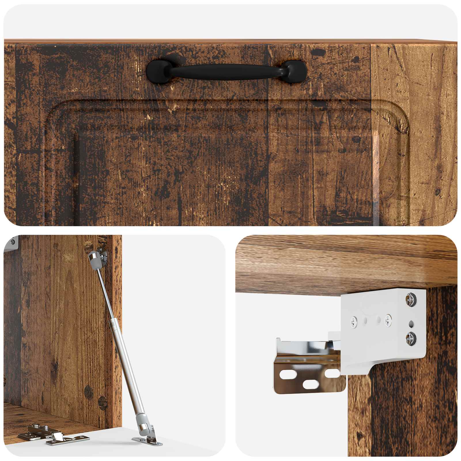 Wandmontierter TV-Schrank Altholz 78,5 x 31 x 30 cm