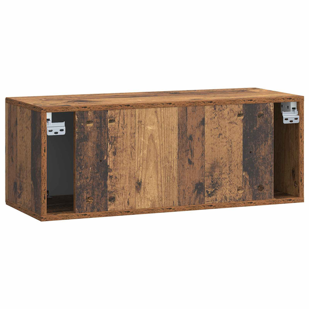 Wandmontierter TV-Schrank Altholz 78,5 x 31 x 30 cm
