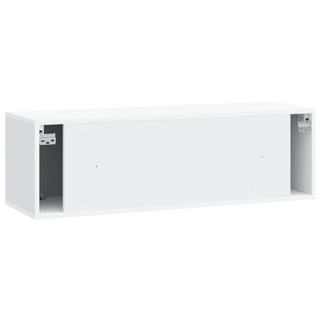Wandmontierter TV-Schrank Weiß 98 x 31 x 30 cm Holzwerkstoff