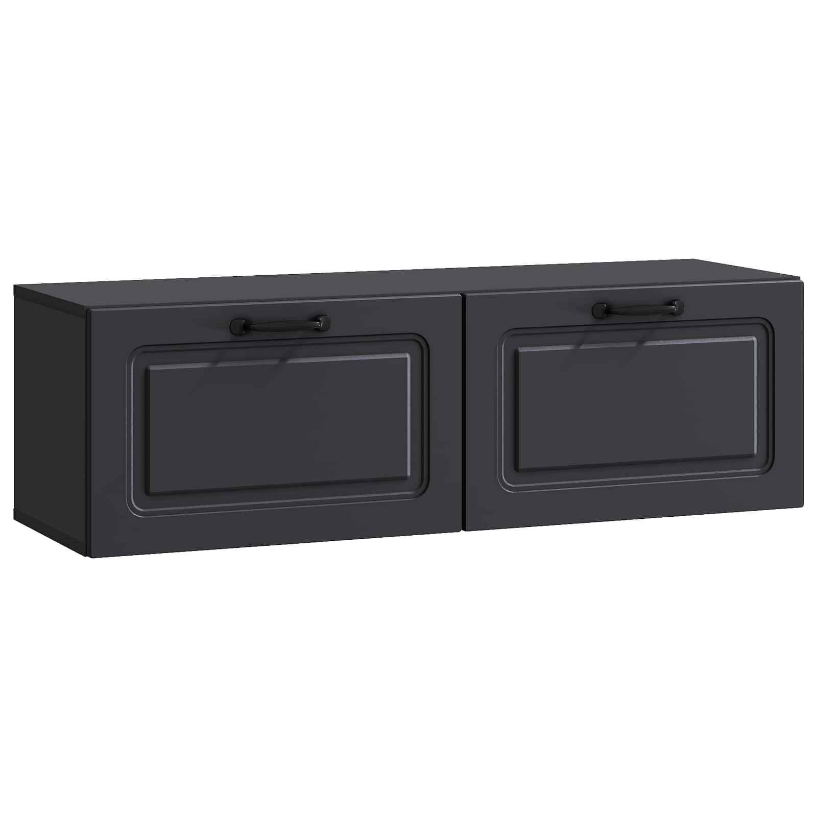Wandmontierter TV-Schrank Schwarz 98 x 31 x 30 cm Holzwerkstoff