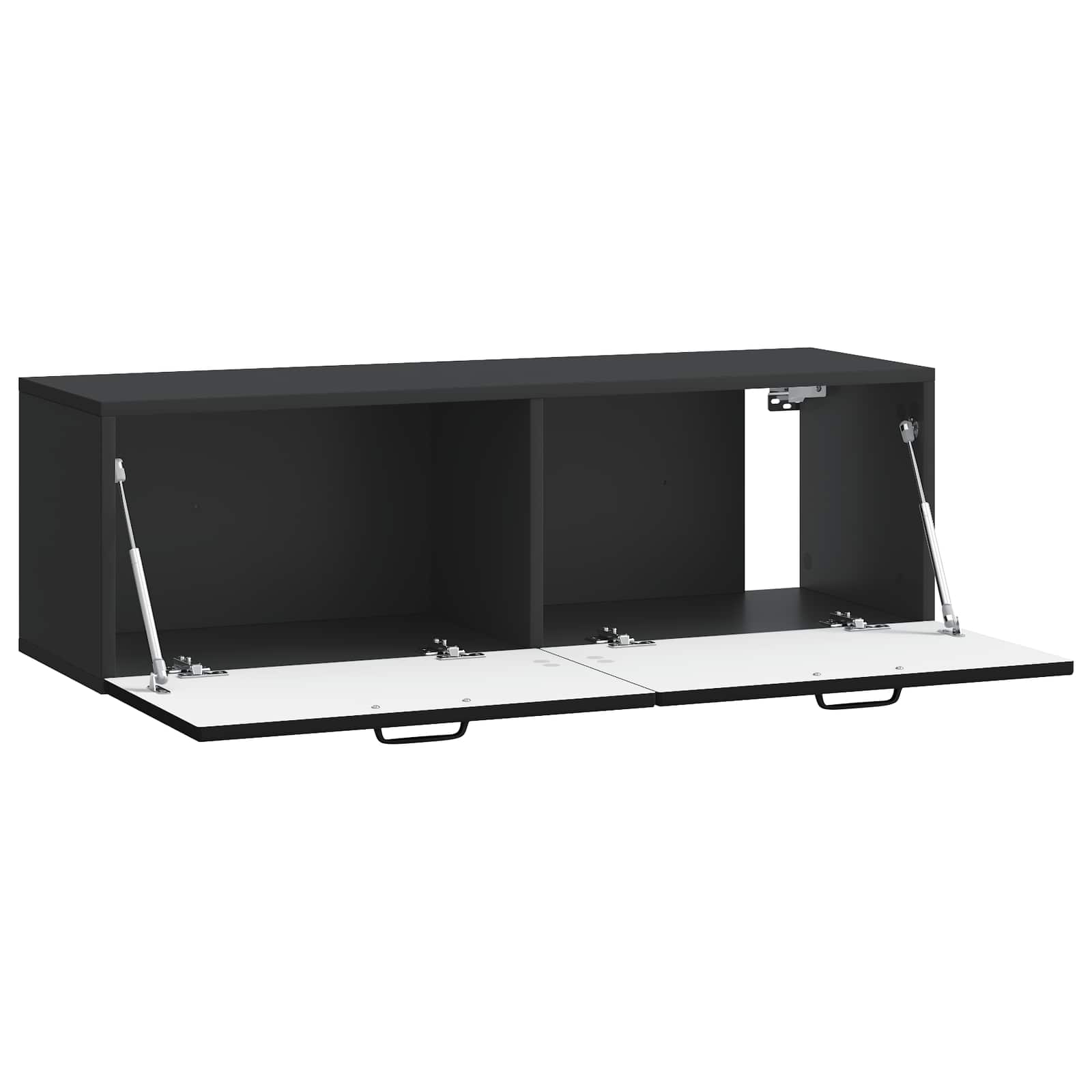 Wandmontierter TV-Schrank Schwarz 98 x 31 x 30 cm Holzwerkstoff
