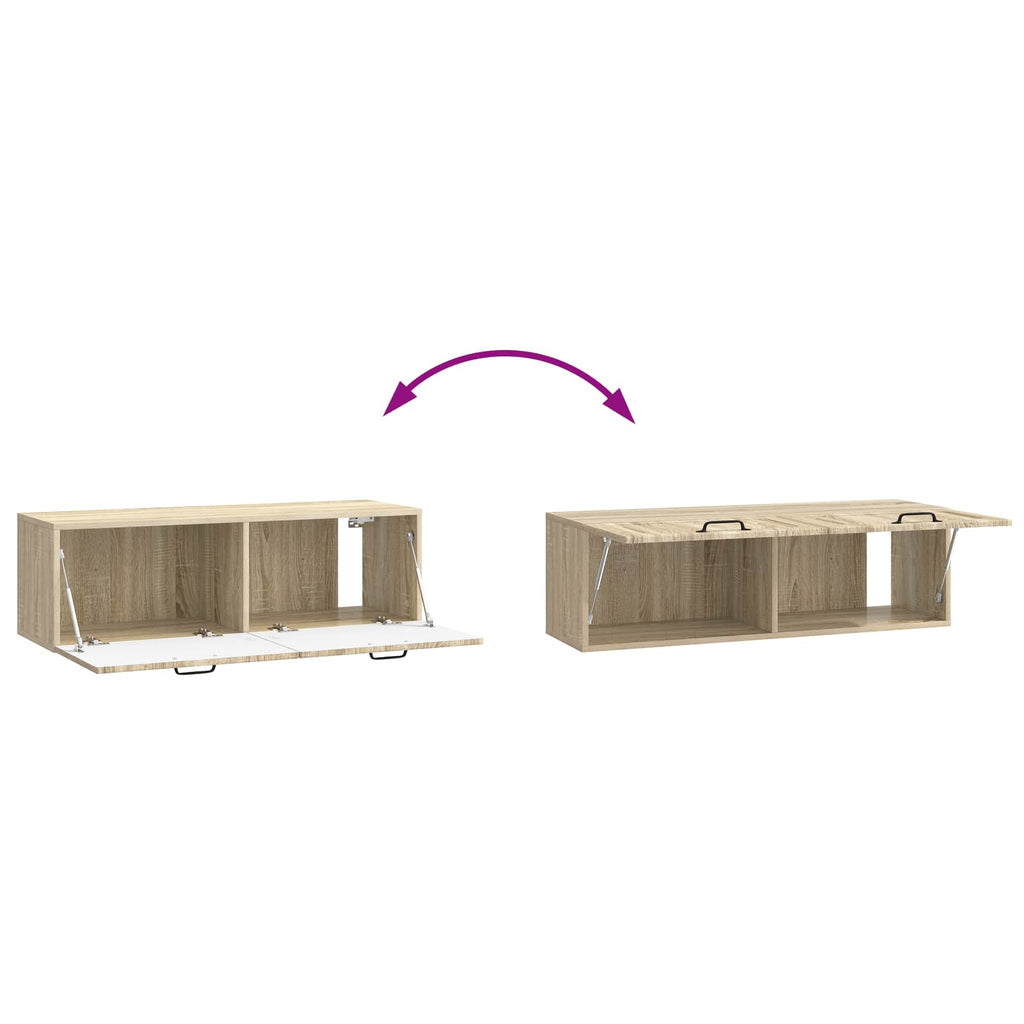 Wandmontierter TV-Schrank Sonoma-Eiche 98 x 31 x 30 cm