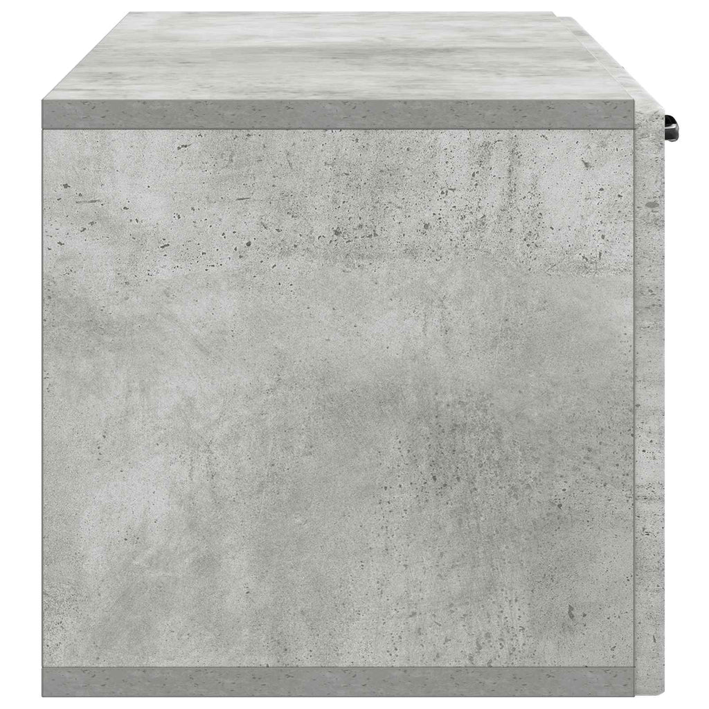 Wandmontierter TV-Schrank Betongrau 98 x 31 x 30 cm