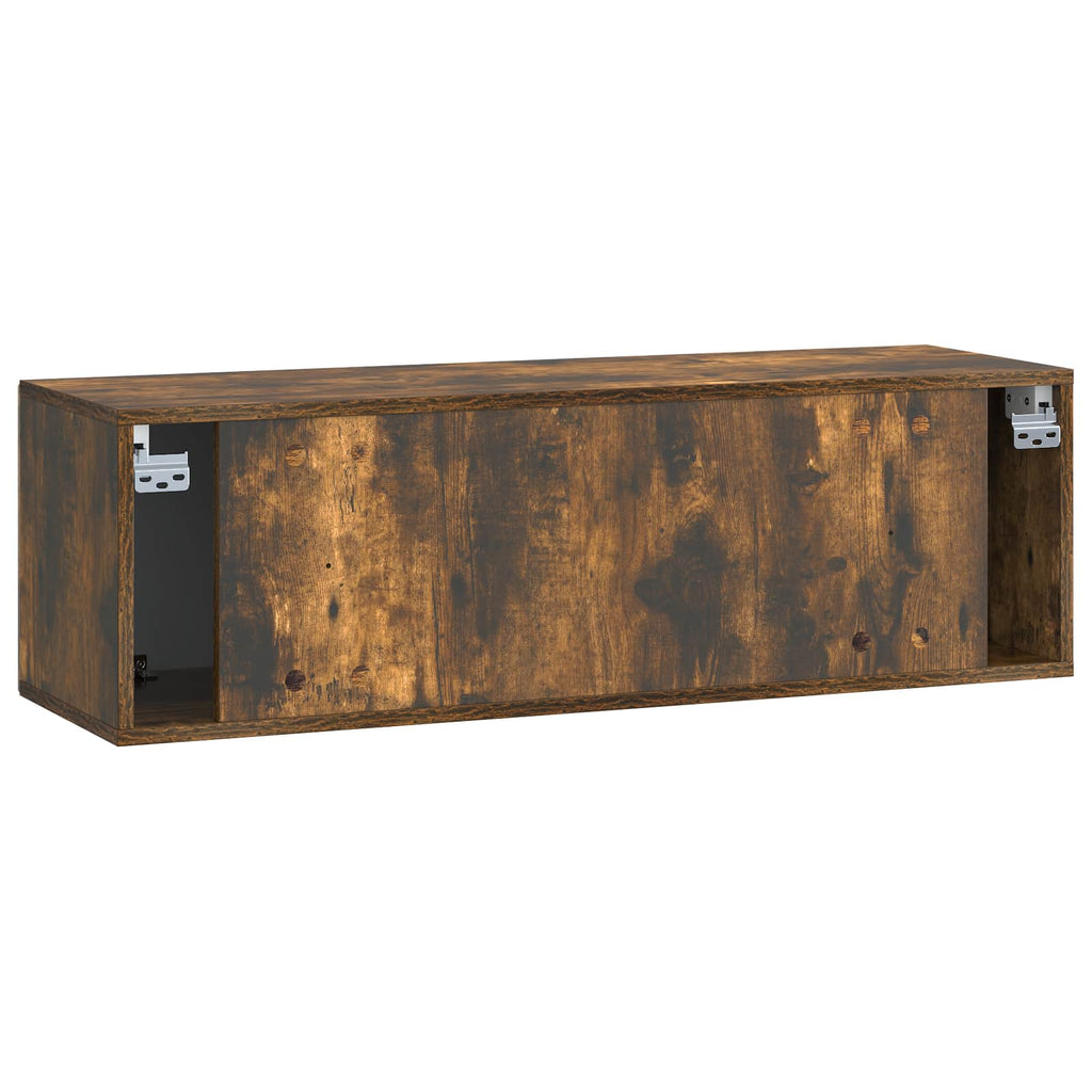 Wandmontierter TV-Schrank Geräucherte Eiche 98 x 31 x 30 cm