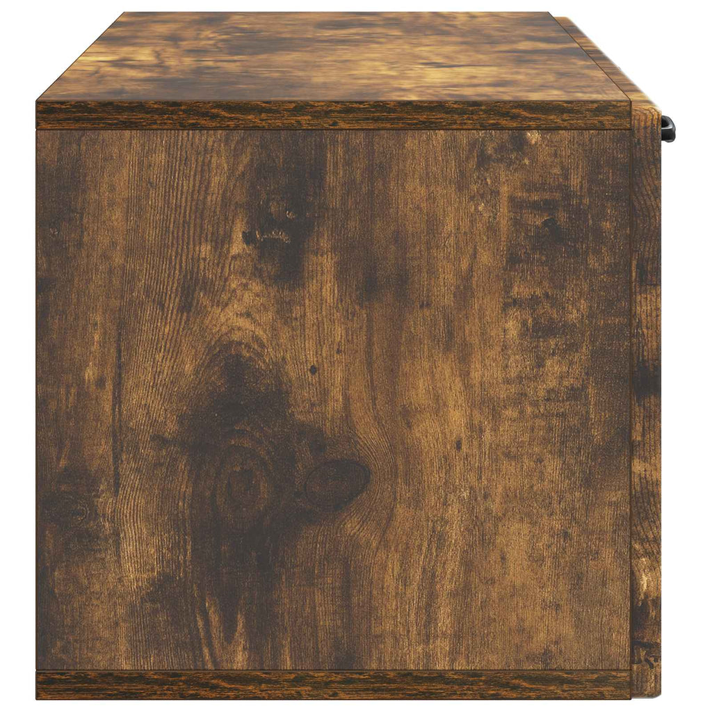 Wandmontierter TV-Schrank Geräucherte Eiche 98 x 31 x 30 cm