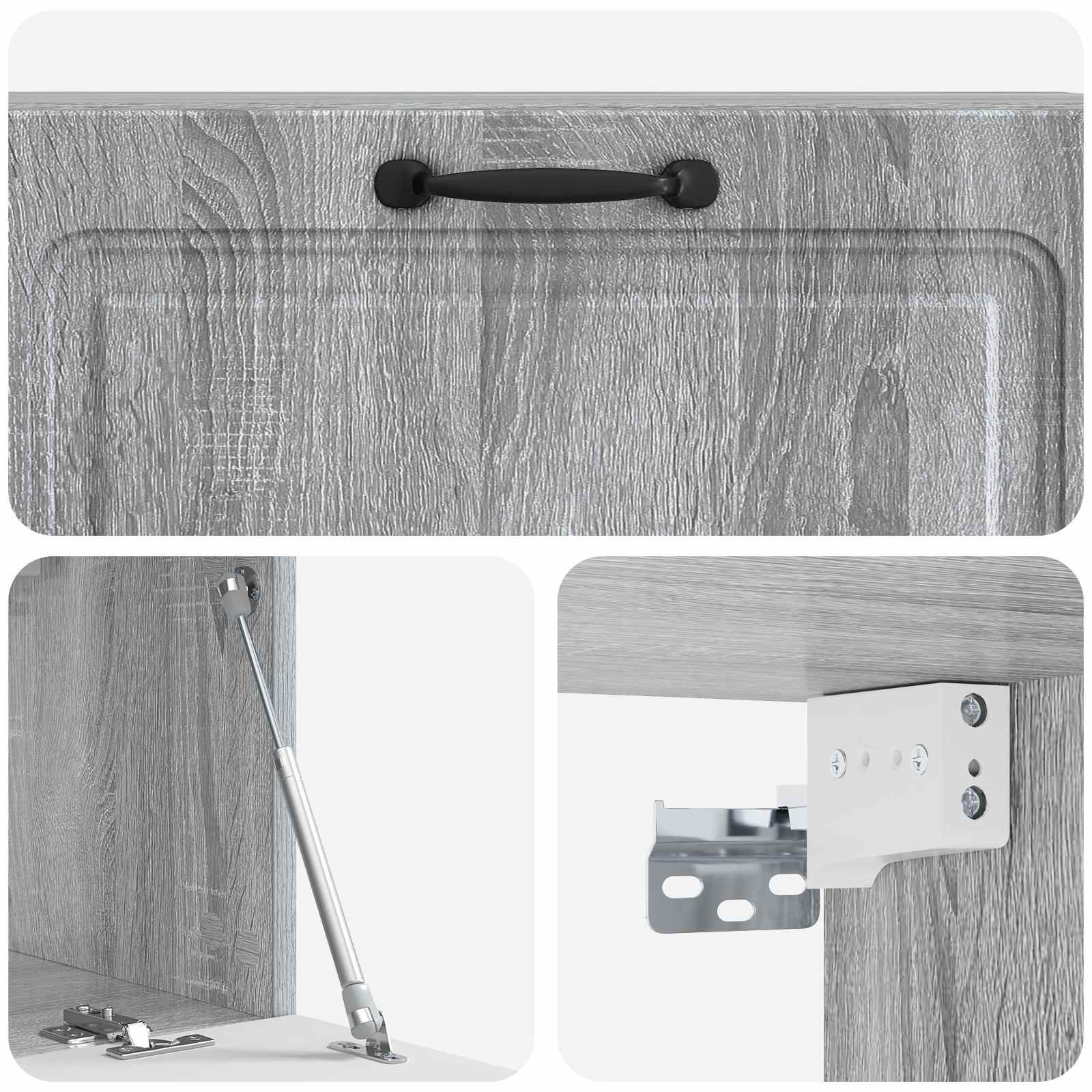 Wandmontierter TV-Schrank Graues Sonoma 98 x 31 x 30 cm