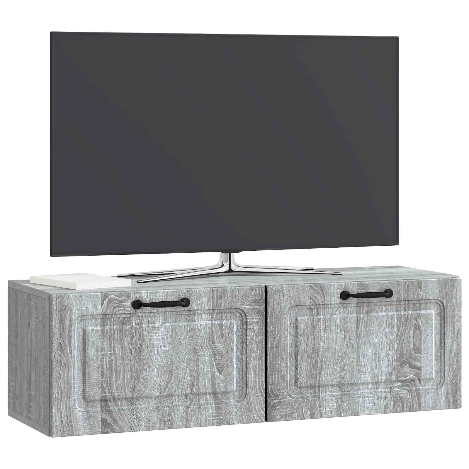 Wandmontierter TV-Schrank Graues Sonoma 98 x 31 x 30 cm