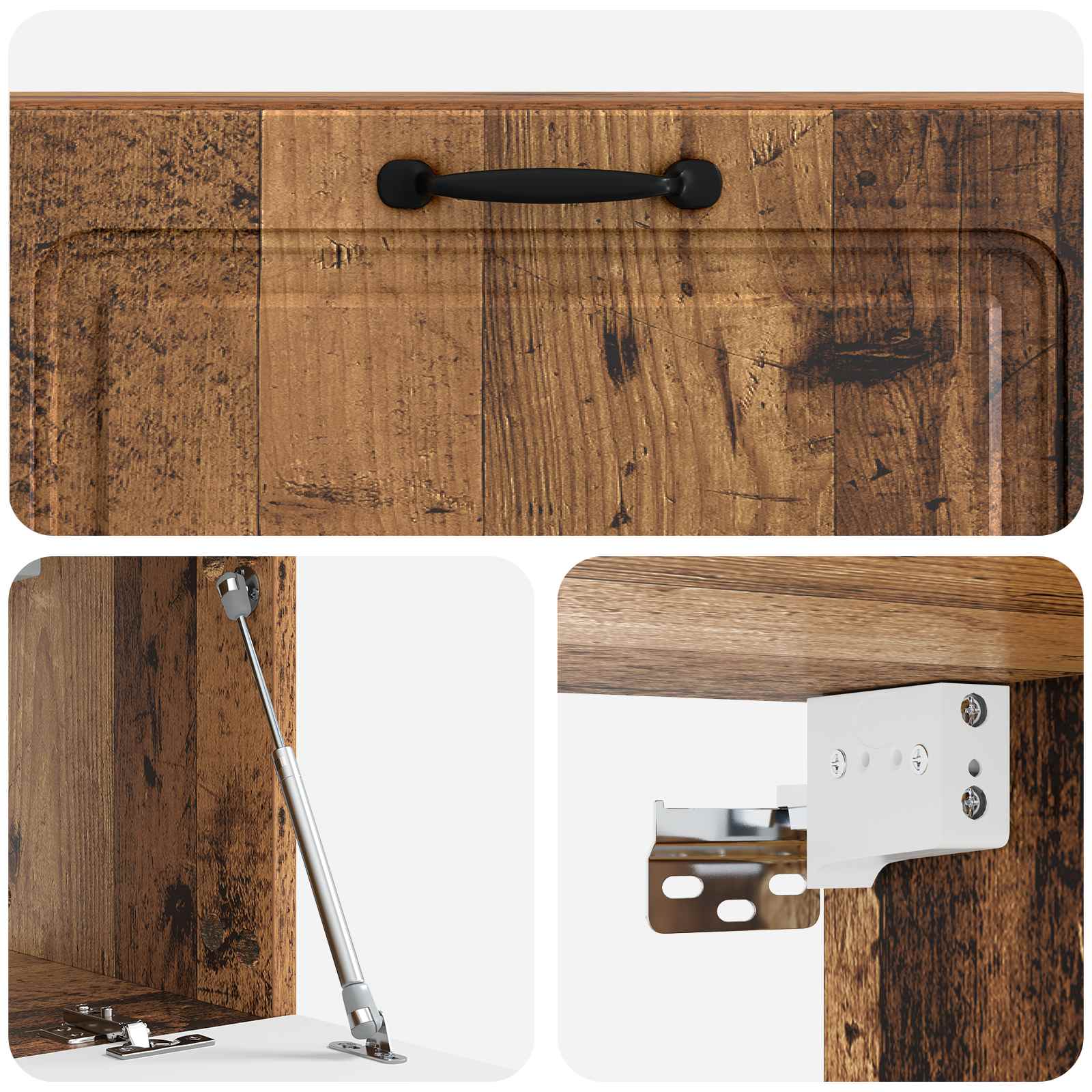 Wandmontierter TV-Schrank Altholz 98 x 31 x 30 cm Holzwerkstoff