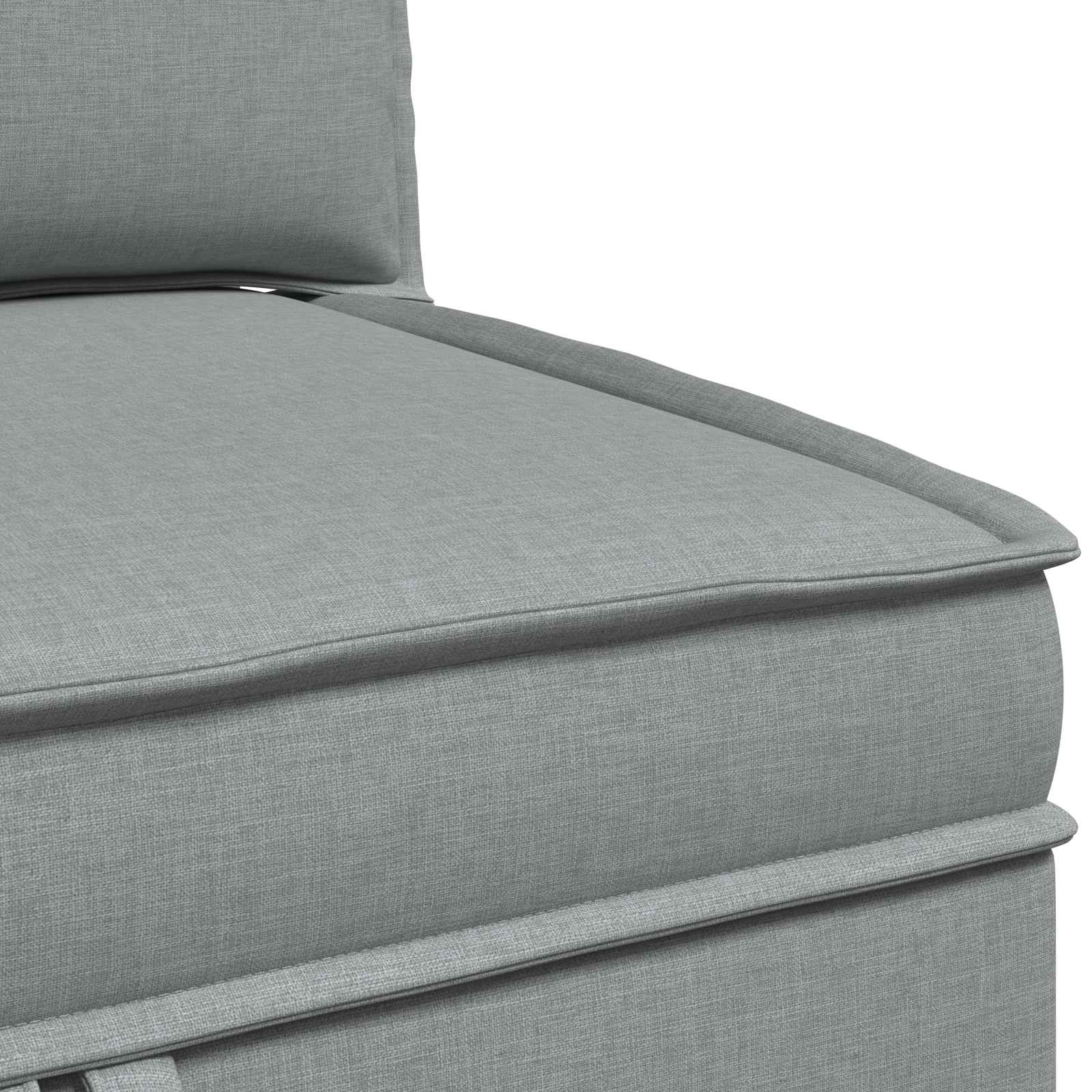 Modular Sofa Set mit Stauraum 4 pcs Hellgrau Stoff