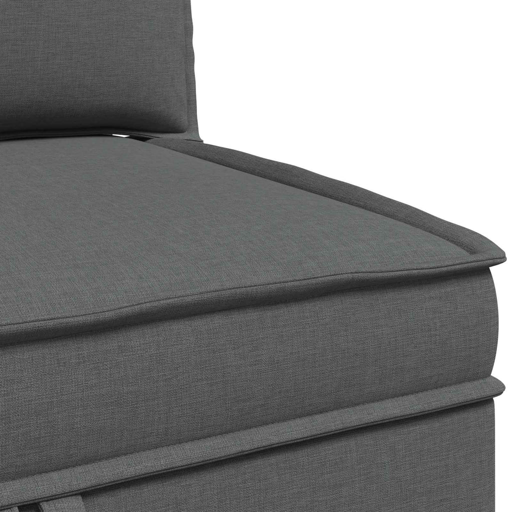 Modular Sofa Set mit Stauraum 3 pcs Dunkelgrau Stoff