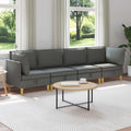 Modular Sofa Set mit Stauraum 4 pcs Dunkelgrau Stoff