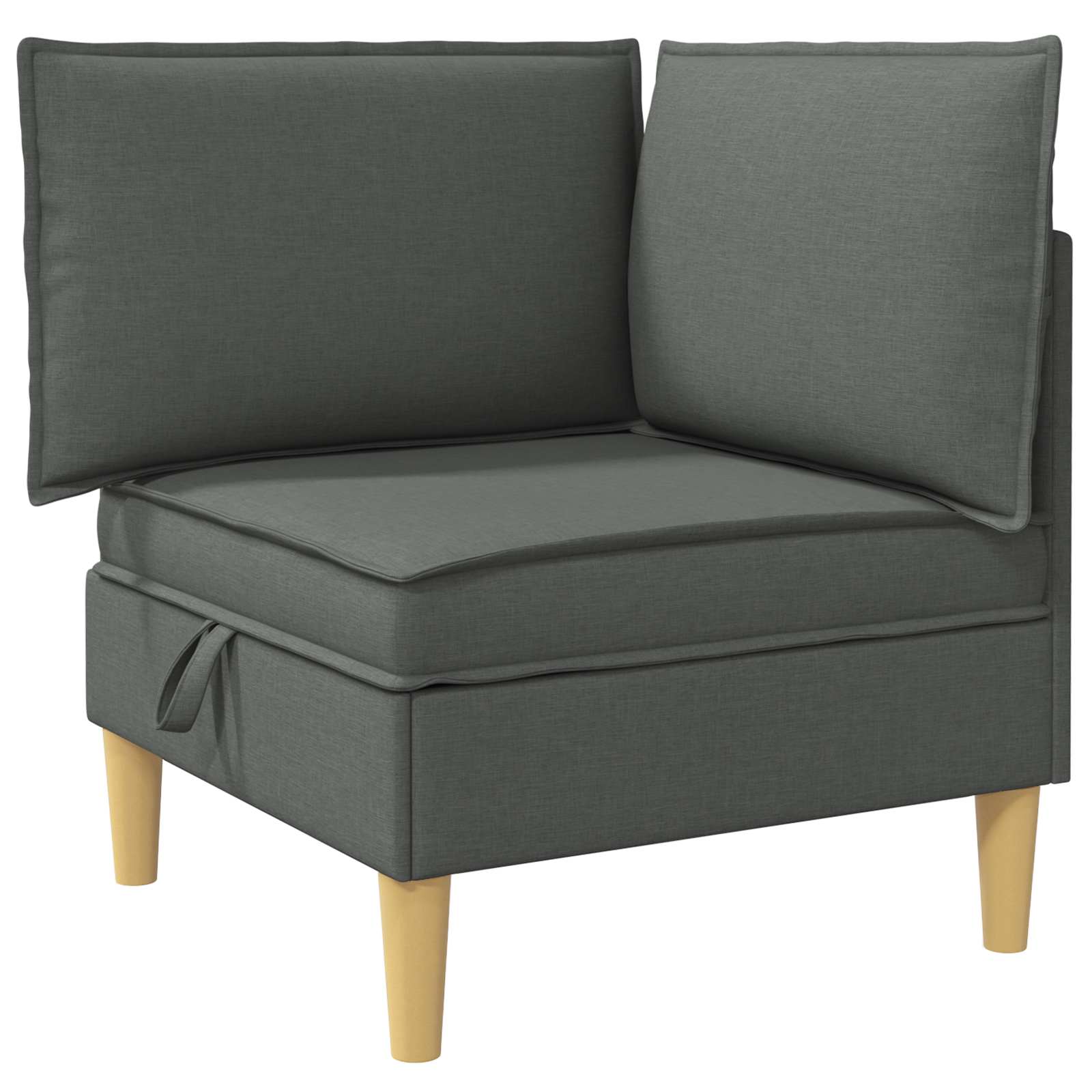 Modular Sofa Set mit Stauraum 4 pcs Dunkelgrau Stoff