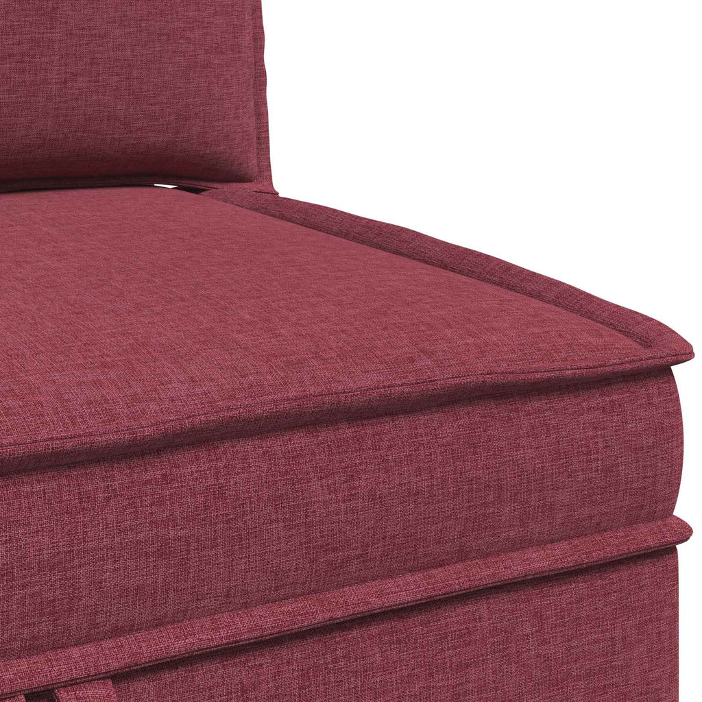 Modular Sofa Set mit Stauraum 4 pcs Weinrot Stoff
