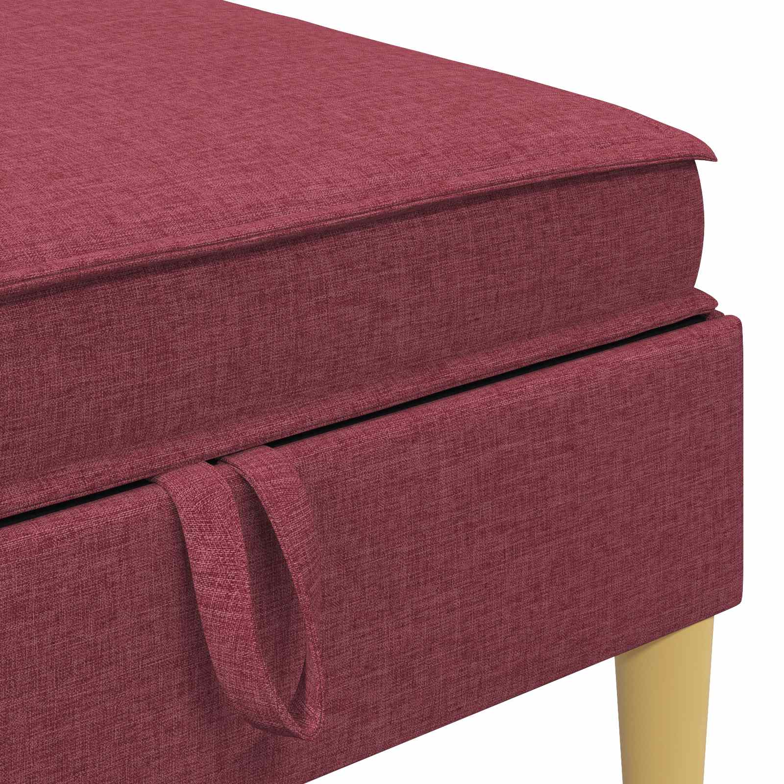 Modular Sofa Set mit Stauraum 6 pcs Weinrot Stoff