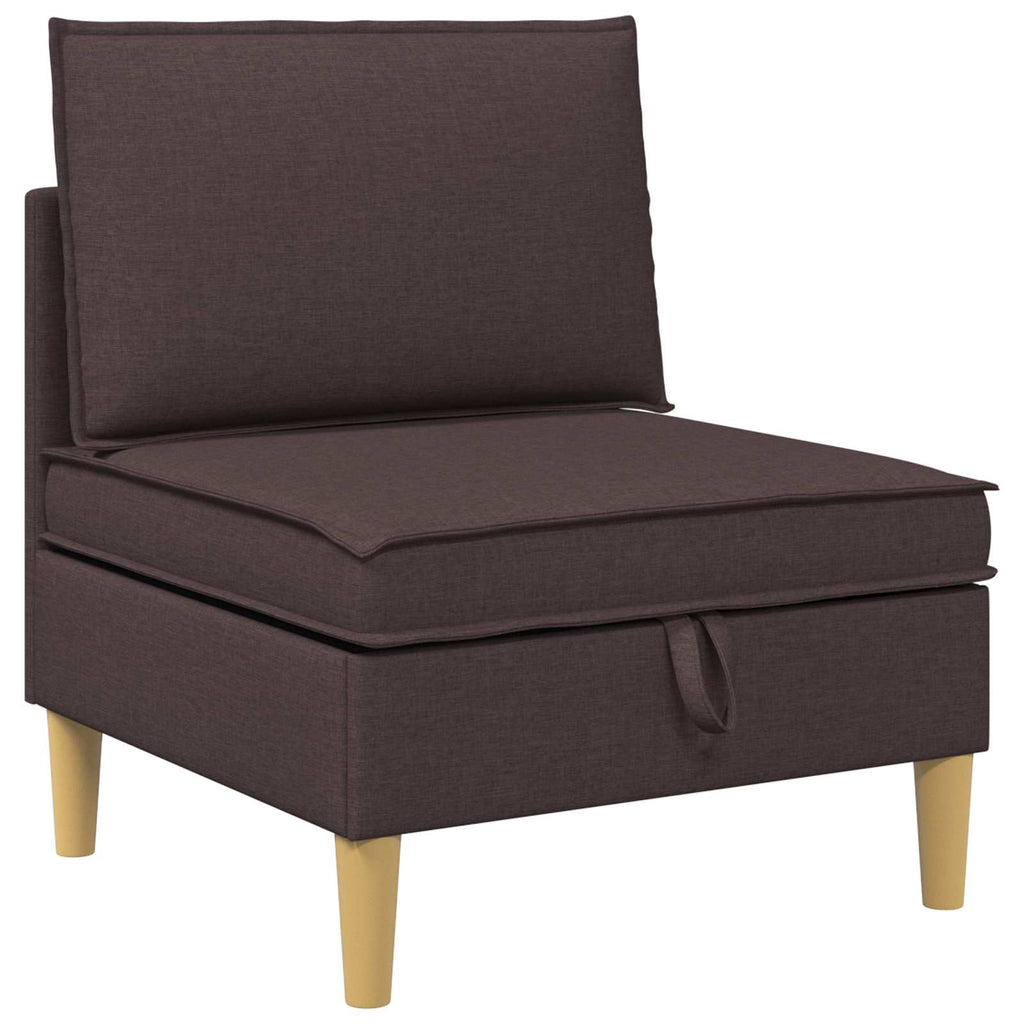 Modular Sofa Set mit Stauraum 4 pcs Dunkelbraun Stoff