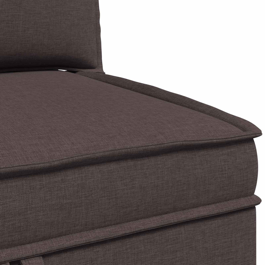 Modular Sofa Set mit Stauraum 4 pcs Dunkelbraun Stoff