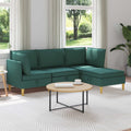 Modular Sofa Set mit Stauraum 4 pcs Dunkelgrün Stoff
