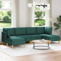 Modular Sofa Set mit Stauraum 6 pcs Dunkelgrün Stoff