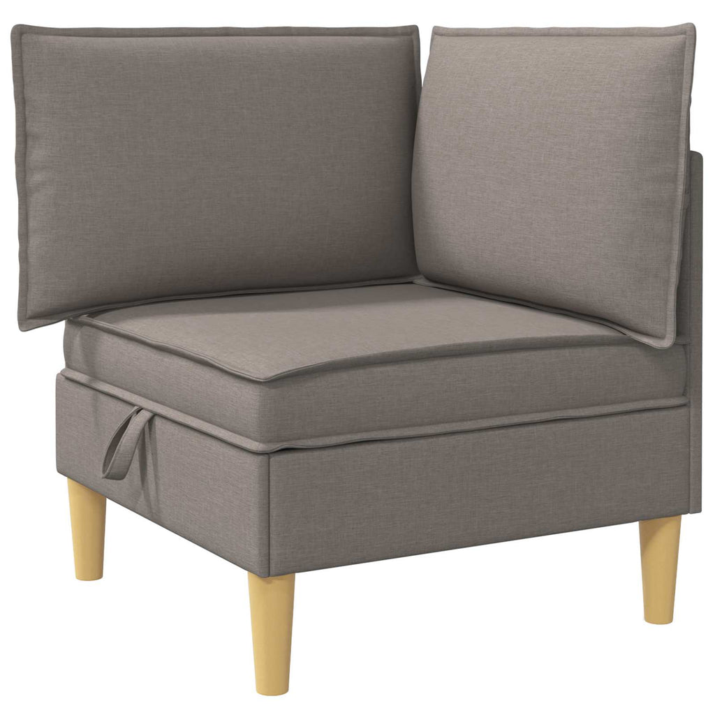 Modular Sofa Set mit Stauraum 4 pcs Taupe Stoff